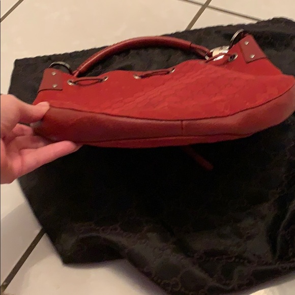 Red Gucci Monogram Hobo Bag. Great condition! - Picture 3 of 8
